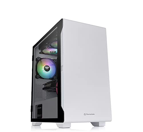 Thermaltake S100 TG Snow Edition 強化ガラス ミニタワーPCケース ホワイト スイングドアパネル採用 CA-1Q