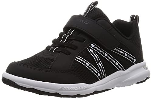 [シュンソク] スニーカー キッズ 女の子 子供靴 軽量 17~23cm 2E 2E LEC 6670 ブラック/ホワイト 23.0 cm 2E