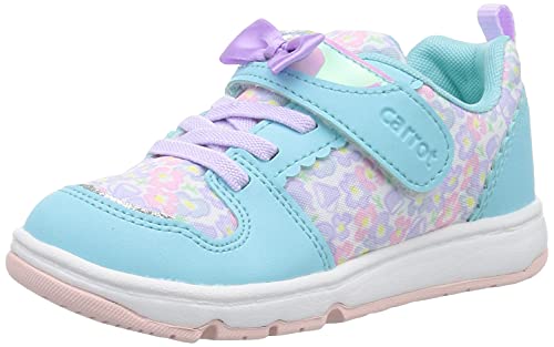 [キャロット] スニーカー 女の子 15~19cm 0.5cm有 キッズ CR C2263 ミント 15.5cm 2E