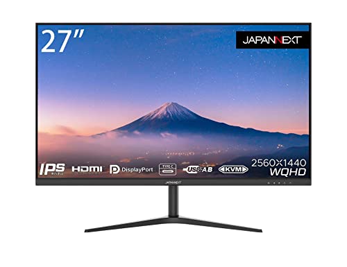 JAPANNEXT IPSパネル搭載27インチ WQHD解像度USB-C給電対応液晶モニターJN-IPS27WQHDR-C65W HDMI DP