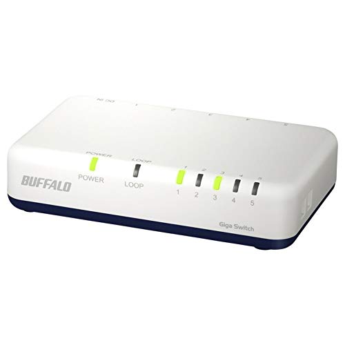 バッファロー BUFFALO Giga対応 プラスチック筐体 AC電源 5ポート LSW6-GT-5EPL/NWH ホワイト スイッチングハブ