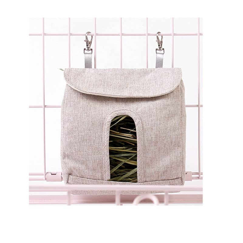 うさぎ 牧草入れフィーダー モルモット 小動物用 干し草の餌袋干し草 ゲージ用省スペース清潔 衛生的 ..