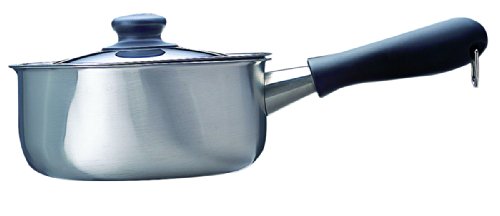 柳宗理 Sori Yanagi 注ぎやすさと水切れの良さを考えたフォルムのステンレス片手鍋18cm  ...