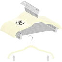 【Amazon.co.jp 限定】チチロバ(TITIROBA) ハンガー すべらない かたくずれ防止 クリップ スリム 軽量 ベルベット製 30