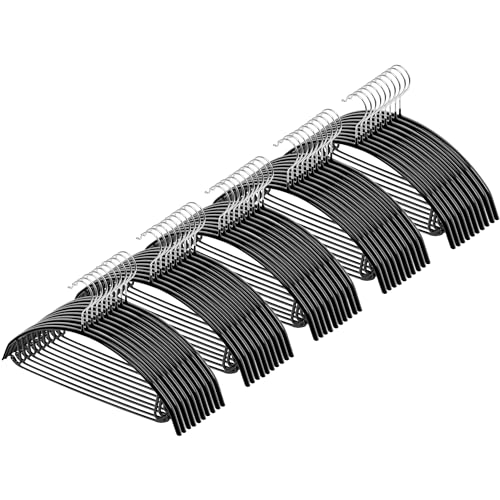 【Amazon.co.jp 限定】【整理収納アドバイザー推薦】チチロバ(TITIROBA) ハンガー かたくずれ防止 50本組 すべらない 跡が