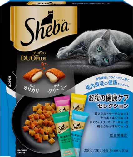 シーバ デュオプラス キャットフード お腹の健康ケアセレクション 成猫用 200g×12個(ケース買い)