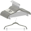 【Amazon.co.jp 限定】チチロバ(TITIROBA) ハンガー すべらない かたくずれ防止 クリップ スリム 軽量 ベルベット製 30