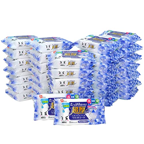 【Amazon.co.jp 限定】レック 水の激落ち 超厚 フローリング ウェットシート 20枚入×36個 (720枚) 大容量 ケース販売