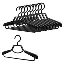 シンコハンガー(Shinkohanger) 衣類用ハンガー F-Fit 形態安定シャツ用ハンガー2本組×5セット ブラック 日本製 ラック ズボ