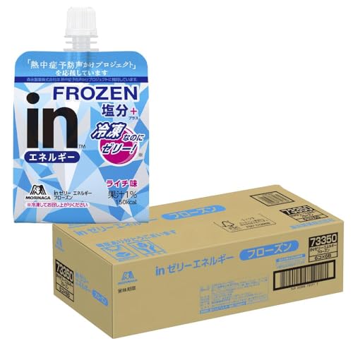 inゼリー エネルギーフローズン 塩分プラス ライチ味 (180g×36個) 熱中症対策 栄養補助ゼリー すばやいエネルギー補給 10秒チャージ