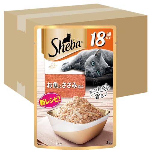 シーバ (Sheba) リッチ 18歳以上 ごちそうフレーク お魚にささみ添え 35g×96個