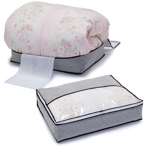 アストロ 活性炭消臭 羽毛布団収納袋 シングル 軽圧縮 押さえベルトでとめるだけでコンパクト収納 活性..