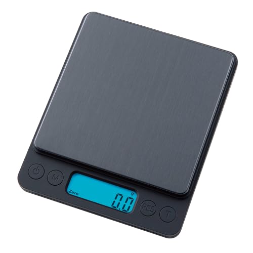 キッチンスケール 0.1g 単位 黒 はかり デジタル 【料理研究家監修】 [Latuna] デジタルスケール スケール 計量器 3kg キッチ