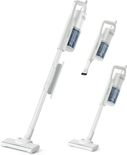 掃除機 コード式 30000Pa Leacco サイクロン 軽量 スティック掃除機 家庭用 遠心分離 5M電源コード HEPA多重濾過 コンパク