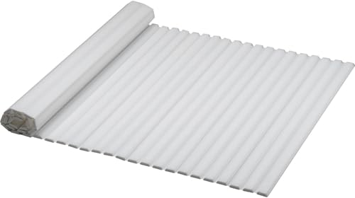 【Amazon.co.jp限定】 ミエ産業 軽量シャッター式風呂ふた 製品サイズ 70×124cm ホワイト M12_WH Ag+銀イオン抗菌加