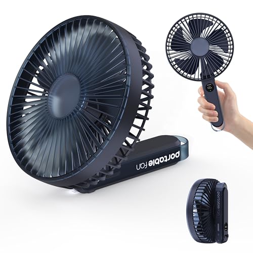 卓上扇風機 静音 小型【折り畳み収納可能・1台多役・最大直径広角送?】携帯扇風機 4WAY (卓上・吊り下げ・ハンディ・壁掛け) ハンディファン