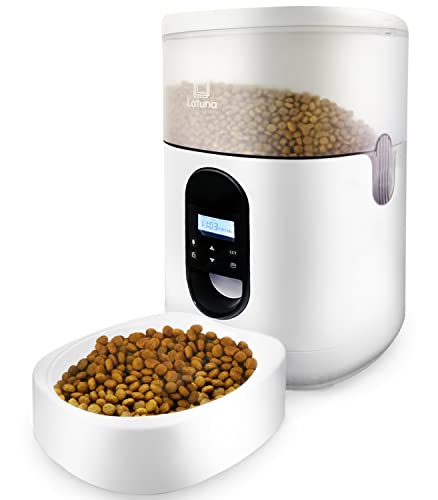 【小動物看護士監修】 自動給餌器 猫 餌 小動物用 自動餌やり機 給餌器 犬 [Latuna ラチュナ] 4L大容量..