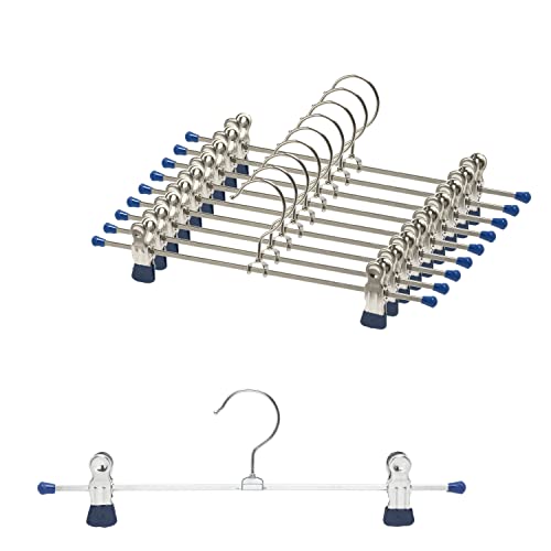 マワ ドイツのすべらない ハンガー ズボン スカート用 K30D 10本組 ダークブルー 10年保証