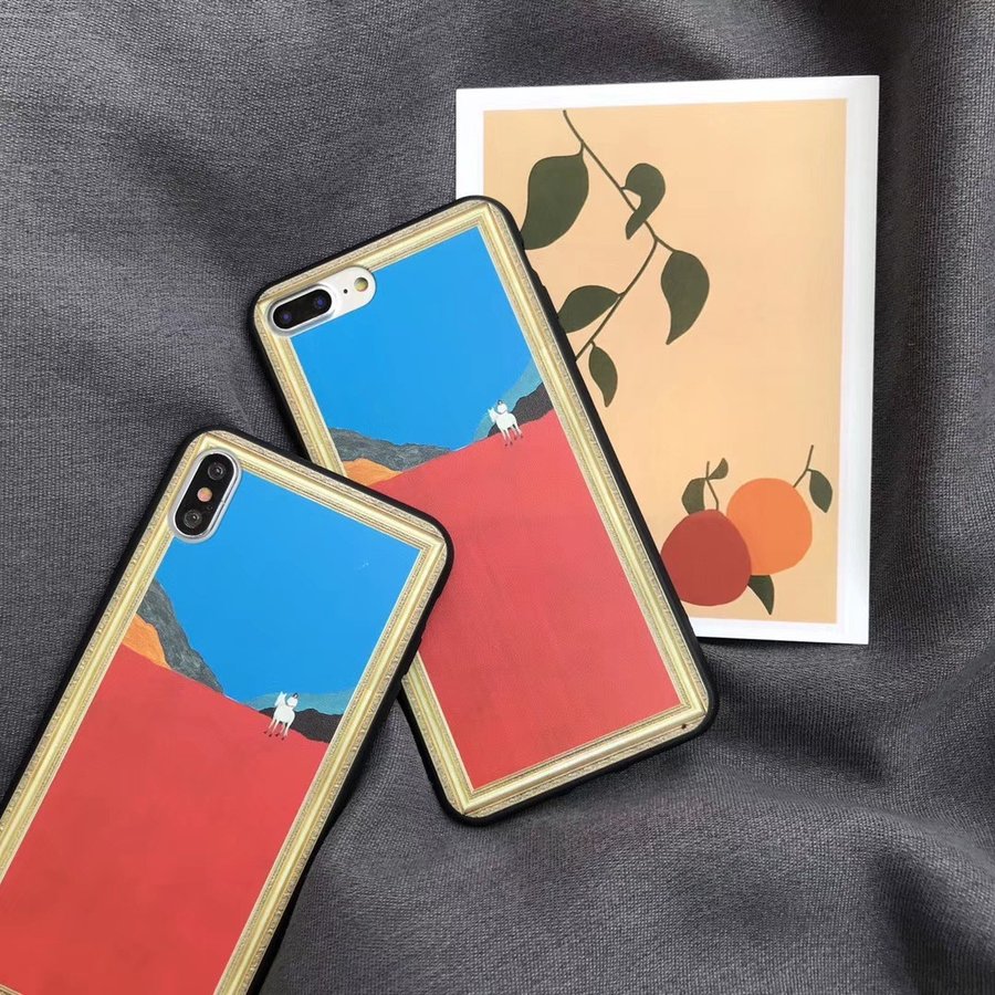 ユニークアイテム 絵画風 額入りデザイン Iphone11 ケース Iphone Se Xr Xs 11pro 油絵 Iphone8 おしゃれ Max 山 ファッション 80 以上節約 ユニーク 大人シック おもしろ