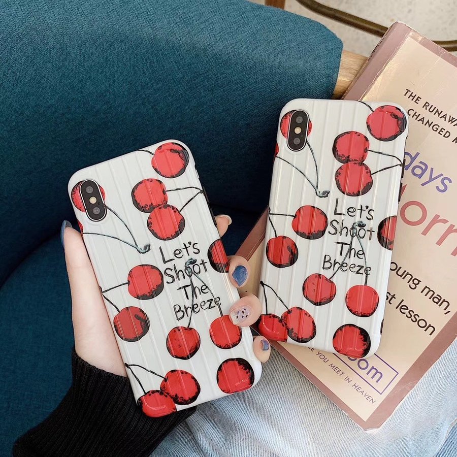 スマホケース iPhone se iPhone8 ケース iPhone xs ケース iPhone XR iPhone7 Max iPhone8 ケース 第2世代 かわいい キャリーケース さくらんぼ チェリー おしゃれ ファッション