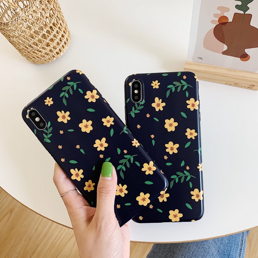 iPhone11 ケース iPhone se ケース iPhone XR XS 11Pro Max iPhone8 ケース 花 ネイビー 大人可愛い おしゃれ ファッション
