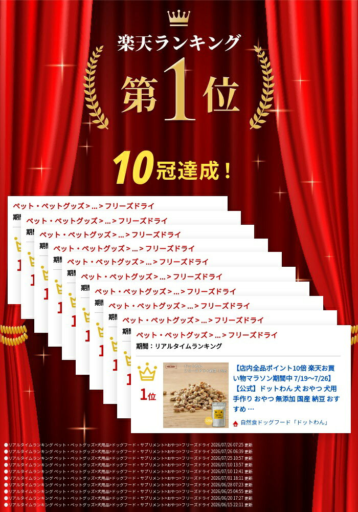 【公式】ドットわん 犬 おやつ 犬用 手作り おやつ 無添加 国産 納豆 おすすめ ドットわん フリーズドライ納豆 120g 国産納豆 ドッグフード 犬のおやつ いぬ用 ドッグフード トッピング 全年齢 全犬種対応 dotwan-10000003 自然食ドッグフード「ドットわん」 サンプル画像2