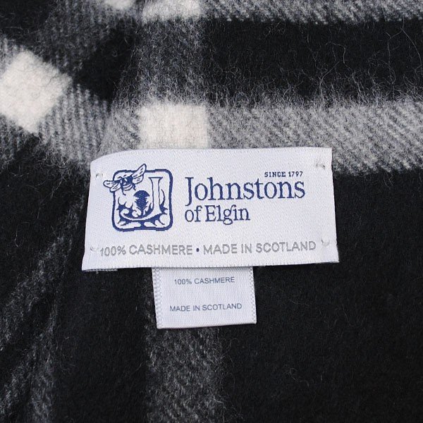 Johnstons ジョンストンズ WA000056KU0079 大判 ストール マフラー タータンチェック カシミア 100％ メンズ レディース レビューを書いて送料無料