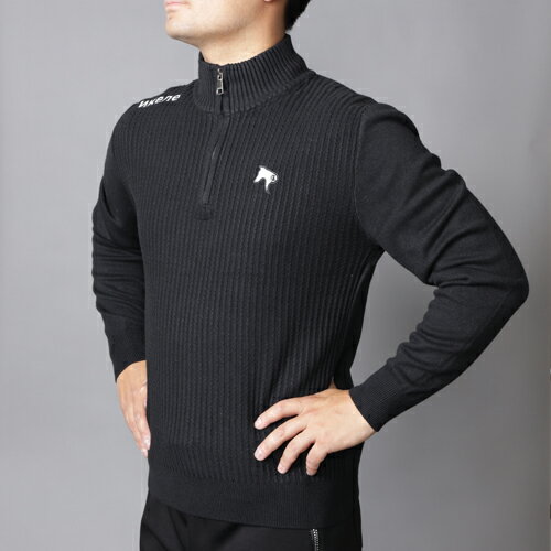 ダブルイーゴルフ ハーフジップニット 秋冬 メンズゴルフウェア セーター 保温 あったか 軽量 トップス 防寒 スポーツウェア おしゃれ シンプル コーデ カジュアル 普段使いにも最適 【double E golf】dew0025