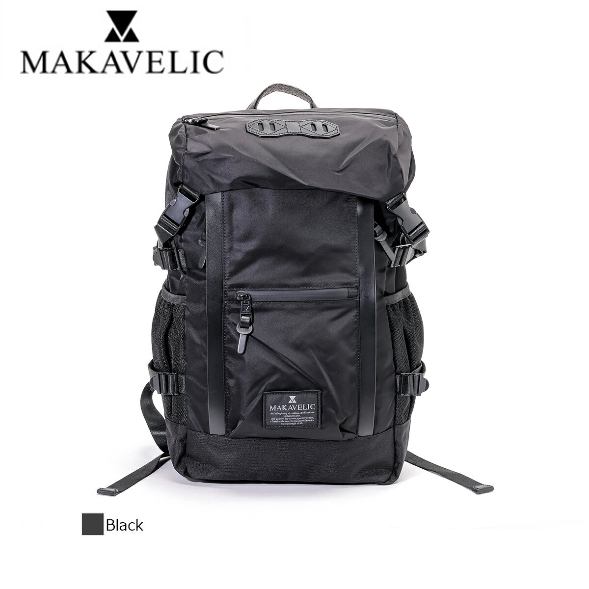 マキャベリック リュック メンズ マキャベリック リュック MAKAVELIC BLACK EDITION CHASE DOUBLE LINE BACKPACK バックパック 20-24L 通勤 通学 カジュアル タウンユース 15インチPC対応 メンズ レディース フラップ シーズナルアイテム 3122-10108 【正規販売店】