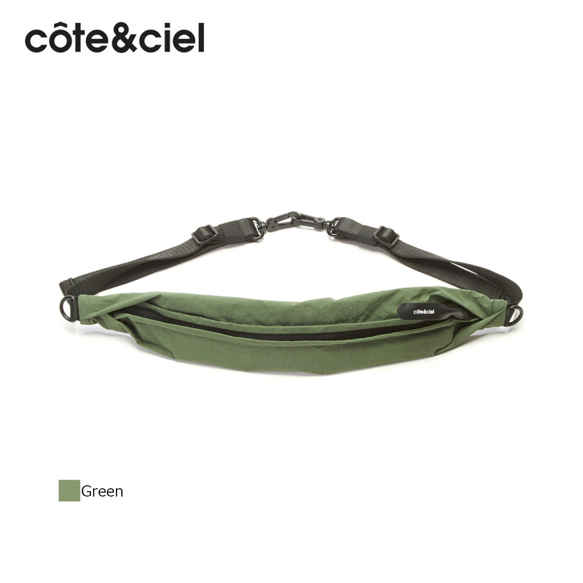 コートエシエル ボディバッグ メンズ コートエシエル cote&ciel ボディバッグ ADDA Plus Komatsu Onibegie Nylon Green CC-29017 [ノベルティプレゼント&ラッピング無料]【正規販売店】