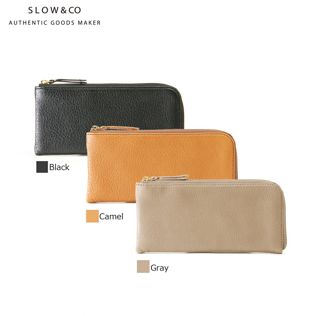 スロウ Deer Lzip long wallet 長財布 SLOW SO845K black