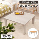 こたつ 正方形 テーブル 折り畳み こたつテーブル 白 ローテーブル こたつ台 小さめ センターテーブル コタツ おしゃれ 一人用 75cm オールシーズン 小...