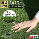 【最大全額タダ!7/5限定で当選確率2分の1】【メーカー公認店】人工芝 1m×10m ロール メモリーターフ 人口芝 人工芝生 庭 芝生 幅1m 長さ10m リアル 芝丈25mm ベランダ 抗菌 ドッグラン 水はけ 屋外 業務用 おしゃれ ふわふわ 犬 ペット 庭 防炎 長い