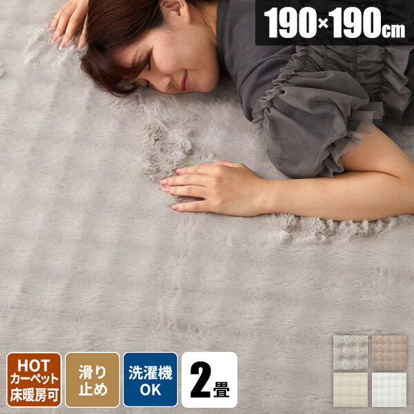 ラグ 洗濯機で洗える ファー ワッフルファー 冬用ラグ 洗える ラグマット じゅうたん おしゃれ 滑り止..