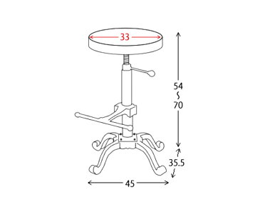 カウンターチェア バーチェア 55cm 木製 ハイスツール 高さ調節 アンティーク おしゃれ 低め 業務用 インダストリアル バーチェアー カウンターチェアー アイアン ヴィンテージ ブラック テレワーク