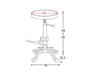 カウンターチェア バーチェア 55cm 木製 ハイスツール 高さ調節 アンティーク おしゃれ 低め 業務用 インダストリアル バーチェアー カウンターチェアー アイアン ヴィンテージ ブラック テレワーク