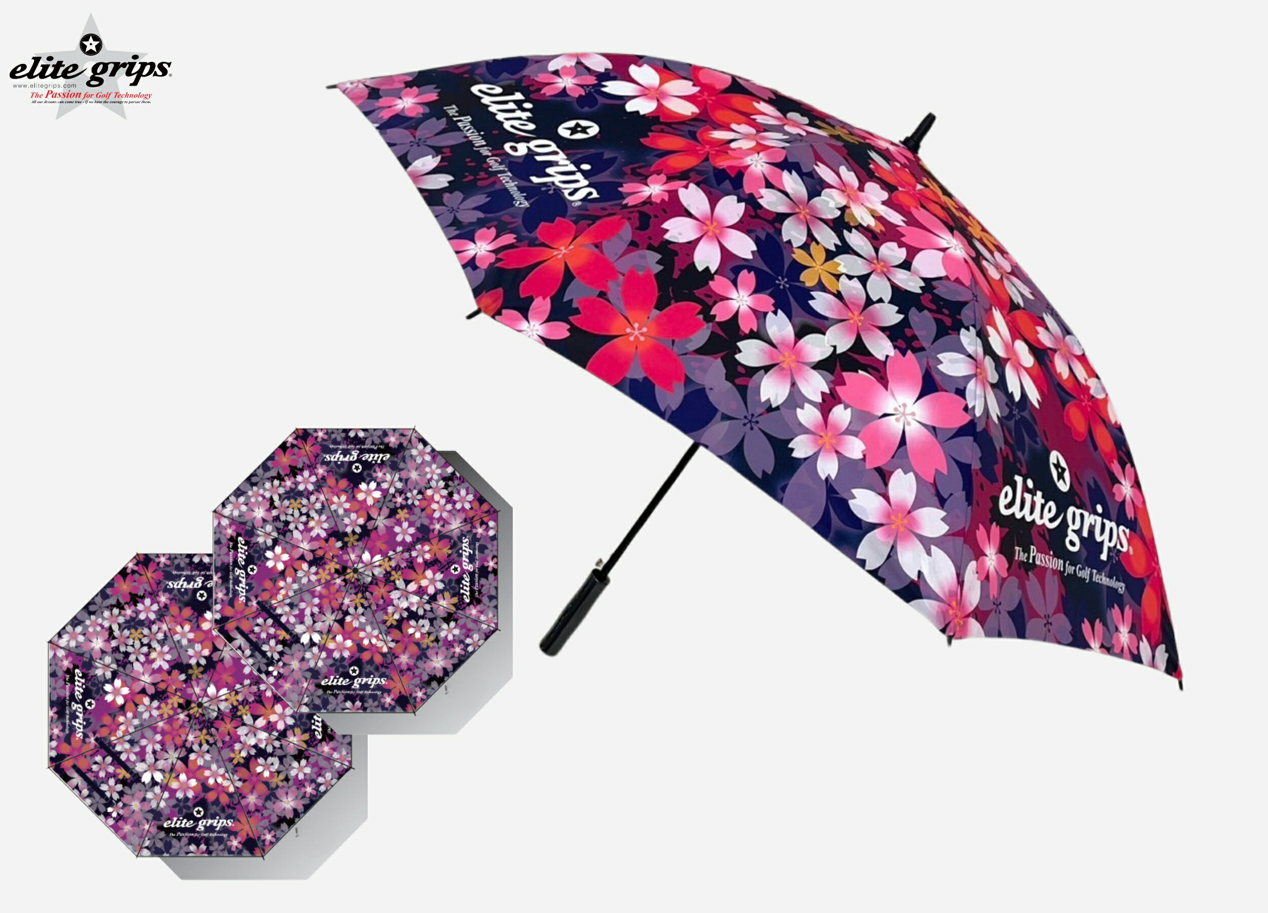 【サクラ　50cm　パラソル（小） 】　エリートグリップ　レギュラーサイズ　ゴルフ雨　ゴルフ傘　ゴル..