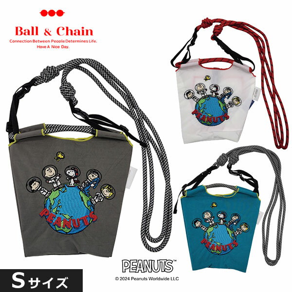 再入荷！【送料無料】 Ball＆Chain ボールアンドチェーン 正規品 SNOOPY SPACE Sサイズ スヌーピー ドーナツ ショッピングバッグ エコバッグ トートバッグ ショルダー 刺繍 ギフト 326203 san hideaki mihara