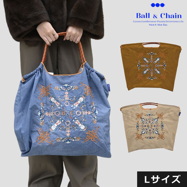 【送料無料】【即納】 Ball＆Chain ボールアンドチェーン 正規品 VICTORIAN HORSE Lサイズ バッグ エコバッグ トートバッグ 刺繍 ギフト A4 301168のサムネイル