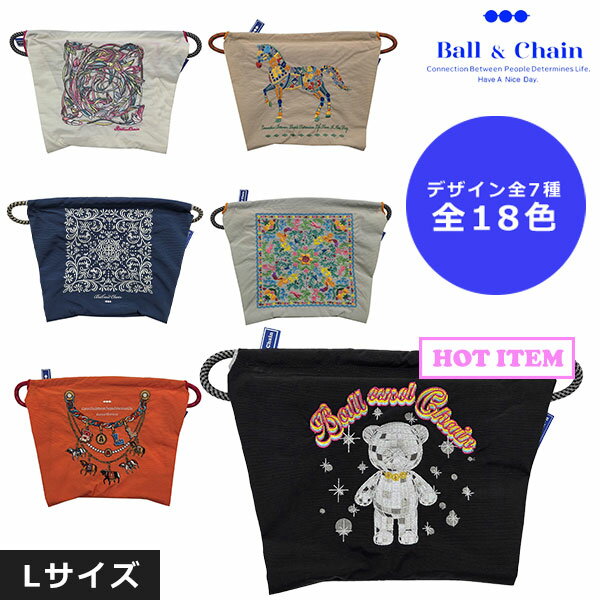 【送料無料】【即納】 Ball＆Chain ボールアンドチェーン 正規品 FIRST STAR　Lサイズ ファスナー付きポーチ 小物 刺繍 ギフト 301400（楽天・ダブルハート（DOUBLE HEART））