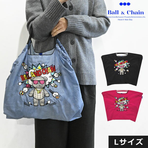Bags, Accessories, Designer Items - エントリーでポイント上乗セ 【送料無料】【即納】 Ball＆Chain ボールアンドチェーン 正規品 KUMA BOOM　Lサイズ バッグ エコバッグ トートバッグ 刺繍 ギフト A4 301169