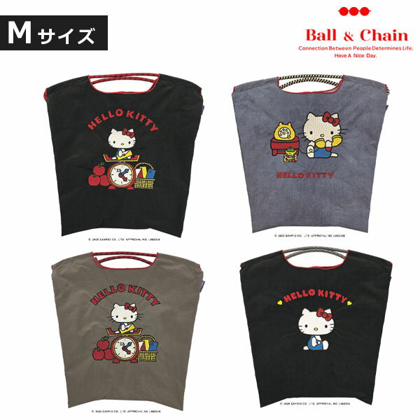 【送料無料】【即納】 Ball＆Chain ボールアンドチェーン 正規品 3 APPLES / 70'S HELLO KITTY / TELEPHONE Mサイズ ハローキティ バッグ エコバッグ トートバッグ 刺繍 ギフト A4 372000 372002 372003 372004