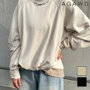 【SALE60%OFF】【即納】 アガウド AGAWD トップス 25春夏 Tuck Drape Sweat タックドレープスウェット 長袖 バイカラー プルオーバー ゆったり 2519-661767