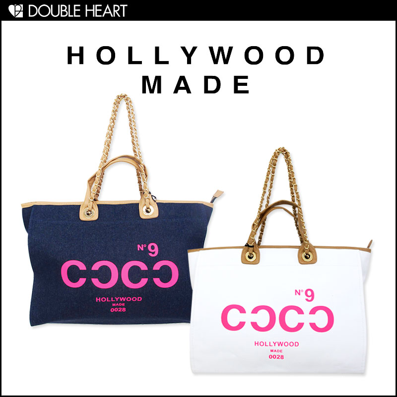 HOLLY WOOD MADE[ハリウッドメイド]最終処分スーパー旅行バッグとしてもおすすめ♪MISS CHAIN TOTE!![U12402TB]|レディース／通販／スウェットパンツ／|[即お届け【RCP】【明日楽/あす楽】