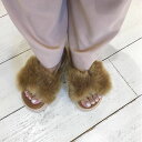 【全品ポイント5倍】【通8532円→50%OFF】キャセリーニ casselini フェイクファークロスサンダル レディース サンダル 靴 ファー ファーサンダル フェイクファー 165-111004