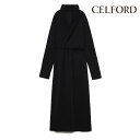 セルフォード CELFORD 通販 9月下旬〜10月上旬予約 スムースドレープカットワンピース レディース ワンピース 長袖 膝丈 ハイウエスト ドレス フレア 結婚式 お呼ばれ 二次会 オケージョン 無地 フォーマル パーティー テレビ ドラマ 着用 衣装 ヘブン cwco194095