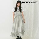 メリージェニー 服 レディース 【即納】メリージェニー merry jenny ワンピース 24春夏 チェックリボンキャミワンピース ロング丈 キャミソール チェック 282420303201