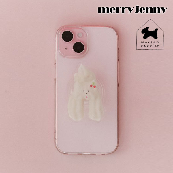 【即納】 メリージェニー merry jenny 小物 24春夏 【Maison terrier】メレンゲクッキースマホグリップ 犬 韓国 ギフト 282421002301 コラボ