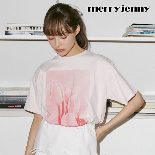  メリージェニー merry jenny トップス 24春夏 square tulip tee 半袖 Tシャツ ミドル丈 282422703501