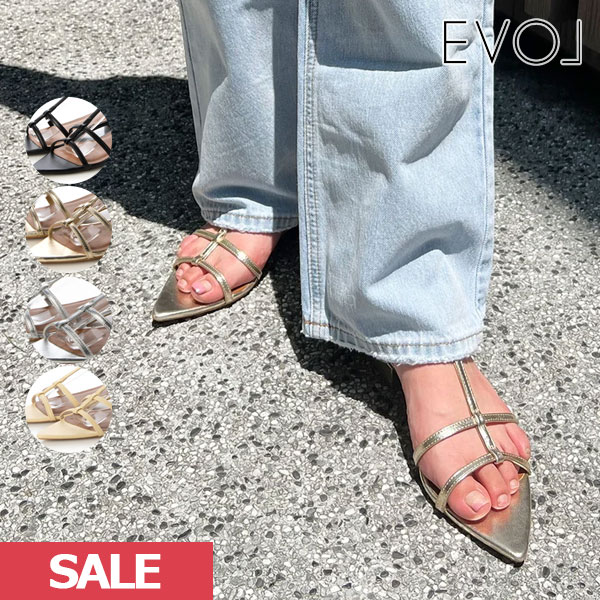 【対象商品最大3500円OFFクーポン】《即納》 イーボル EVOL ポインテッドストラップサンダル 靴 シューズ iu5142のサムネイル